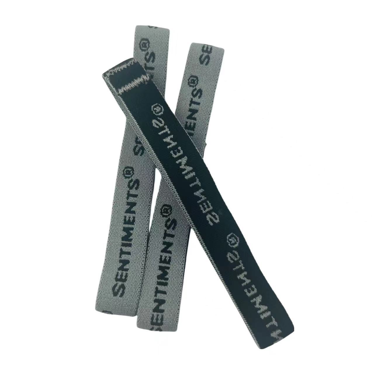 工厂直发字母提花松紧带绑带 2.0cm运动发带 Logo发饰带 手腕带