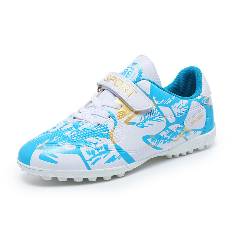 Scarpe da calcio per bambini ShoeGlobe con velcro per ragazzi, TF, studenti delle scuole elementari, ragazze, adolescenti, AG, tacchetti lunghi per bambini più grandi_voghion.com