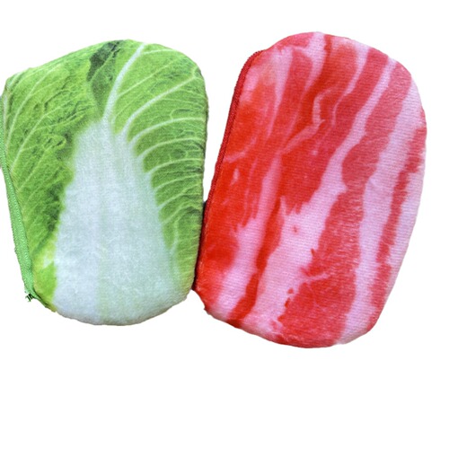 Cute Wallet Food Vegetable Plush Wallet Children's Money Bag Coin Key Holder Wallet LQB21