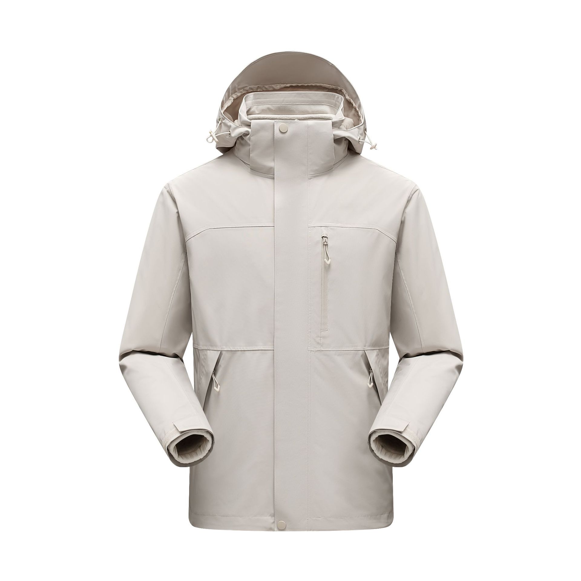 Bird 's House al aire libre tres en uno hombre tecnología tela a prueba de viento frío verdadero chaqueta impermeable a prueba de lluvia para hombres