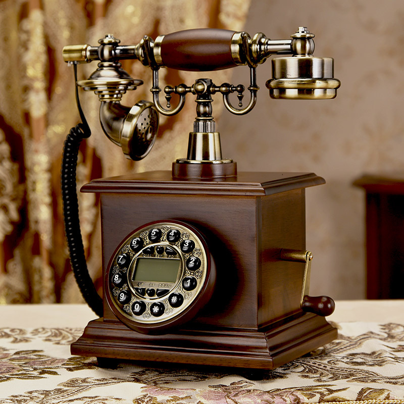[Standard Version] European and Chinese Style Solid Wood Retro Telephone for Office, Home, Guest Room, and Hotel