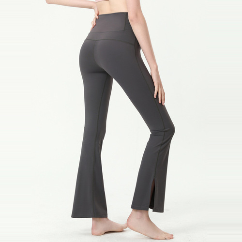 Nude yoga fitness pants for women with high waist and hip lift for women to wear as outer wear high elastic slimming pants