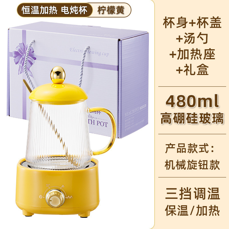 多機能養生ポットオフィス大容量養生カップ電熱カップ煮花茶湯たんぽ保温カップギフトボックス|undefined