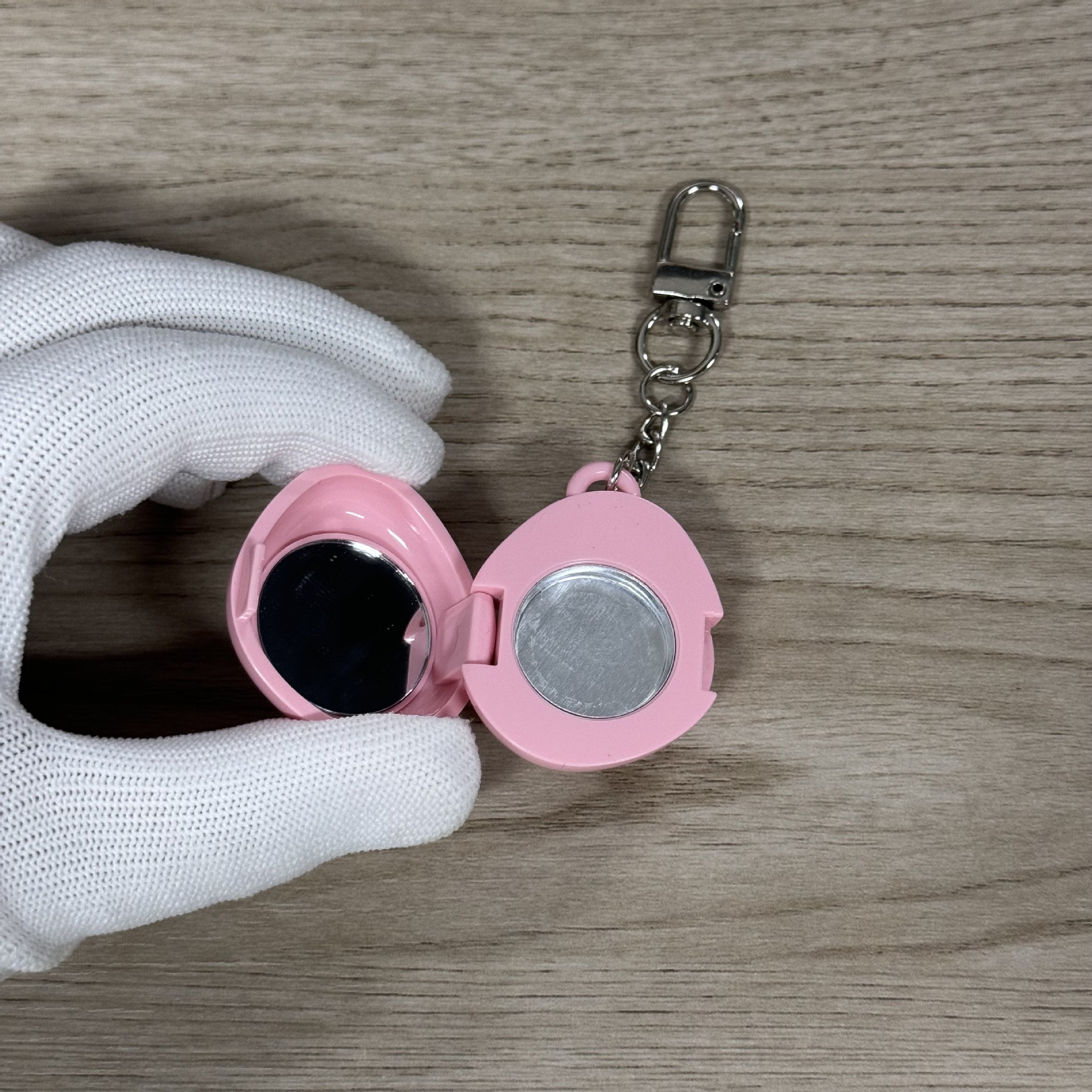 0.4g; 거울이 달린 핑크색 알루미늄 플레이트 체인; ABS