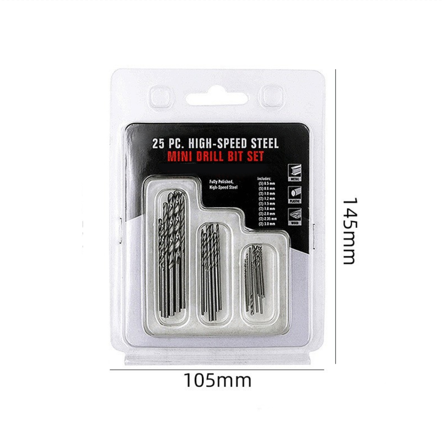 Yunbei 50pcs Juego de taladros helicosos chapados en titanio de acero de alta velocidad con mango recto, taladro helicoso en miniatura abierto 1-3mm image 9