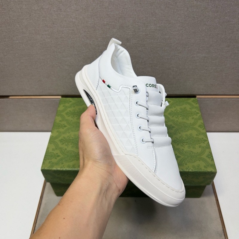 White Casual Trainers For Men Breathable Versatile Sports Shoes_voghion.com