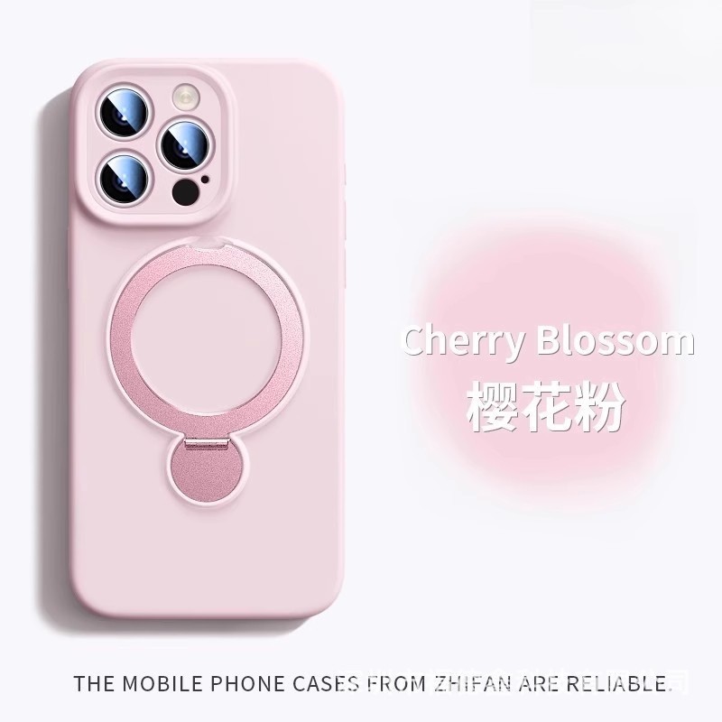 iPhone16PROMAX 液体シリコーン携帯電話ケース回転スタンドストラップ付き Apple 15 落下防止シースに適しています|undefined