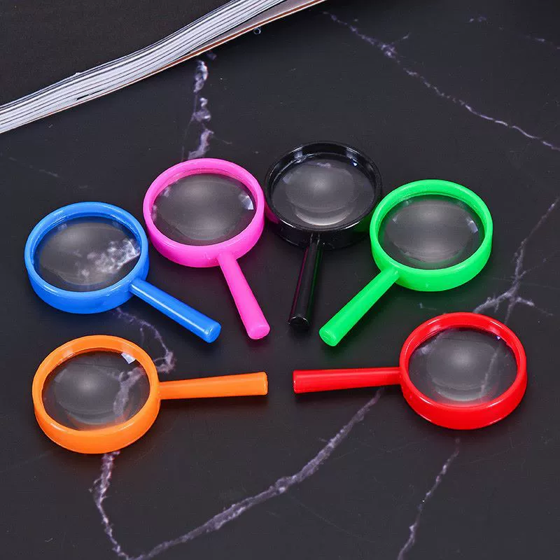 Заводская обработка увеличительного стекла на заказ пластиковая ручка акриловая детская портативная ручная цветная 3 раза 25 мм