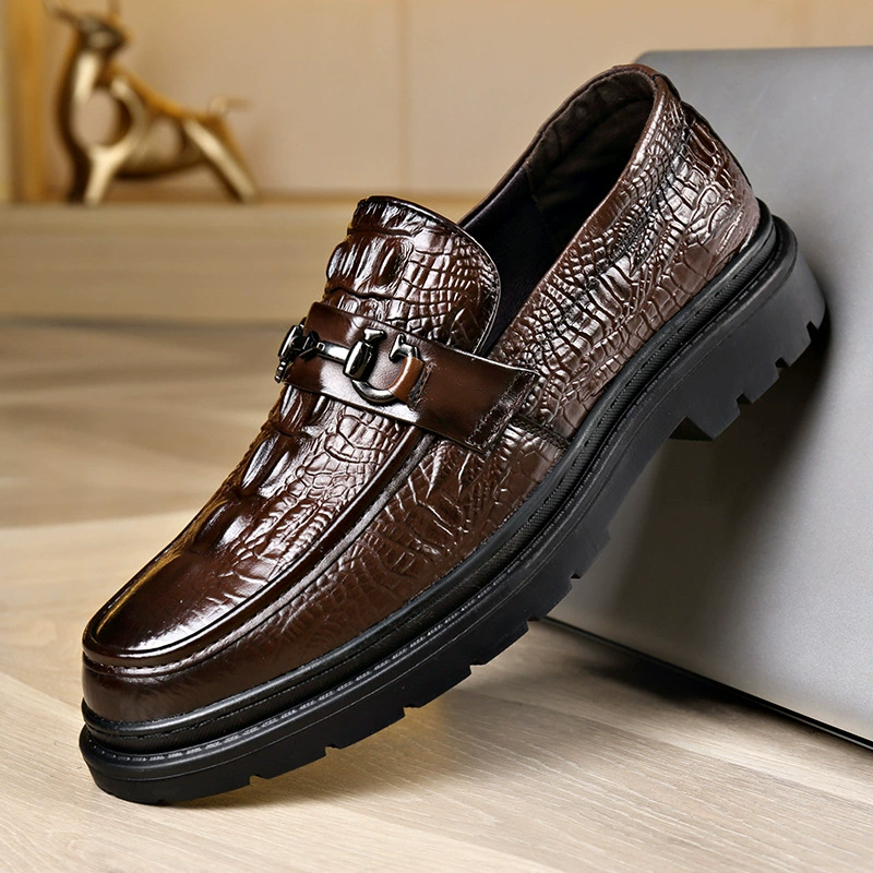 Мужская деловая повседневная кожаная обувь первого слоя из воловьей кожи, Мокасины с мягкой подошвой, модная мужская обувь, модная обувь для вождения оптом