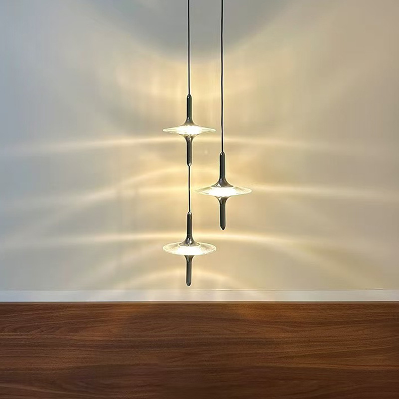 Italian Minimalist Star-Shaped Bedroom Bedside Pendant Light 2026 New Model Simple Light Luxury Crystal Entryway Pendant Light