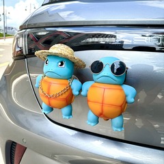 かわいいジャニーズ亀の車の置物トランクの車の後ろのストラップの車の屋根の装飾のアイデアの車のキャリアネットの赤い子供の震え音