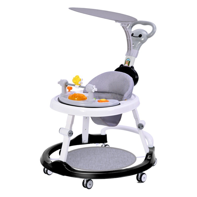 Baby Walker anti-o-pierna multifuncional resistente a la caída anti-Flip niña niño bebé ayuda para caminar carro portátil en forma de U