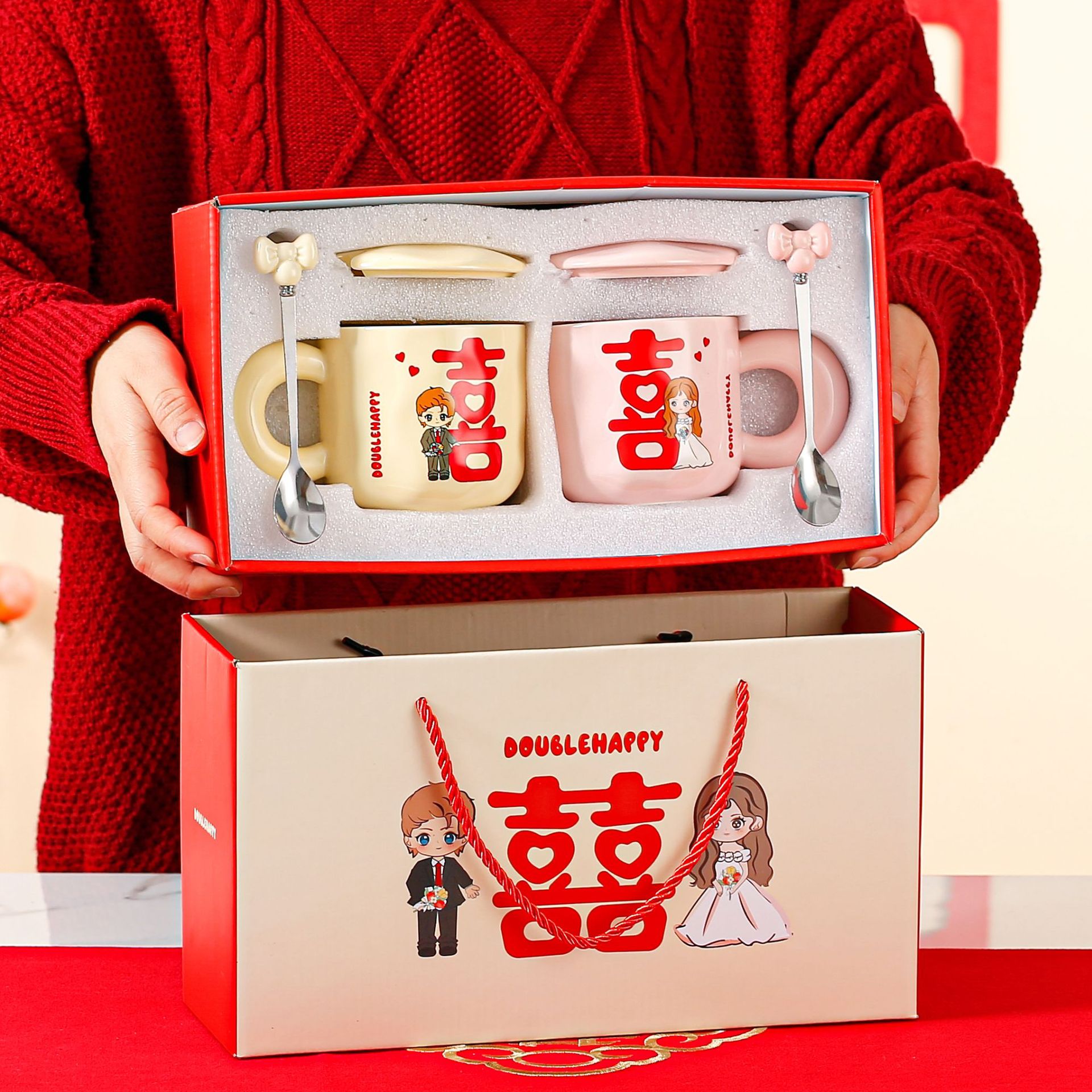 Regalos de bodas para novios, bodas prácticas para tazas de nicho, sentimientos de alta calidad, novias, amigos comprometidos, amigos de alta calidad.