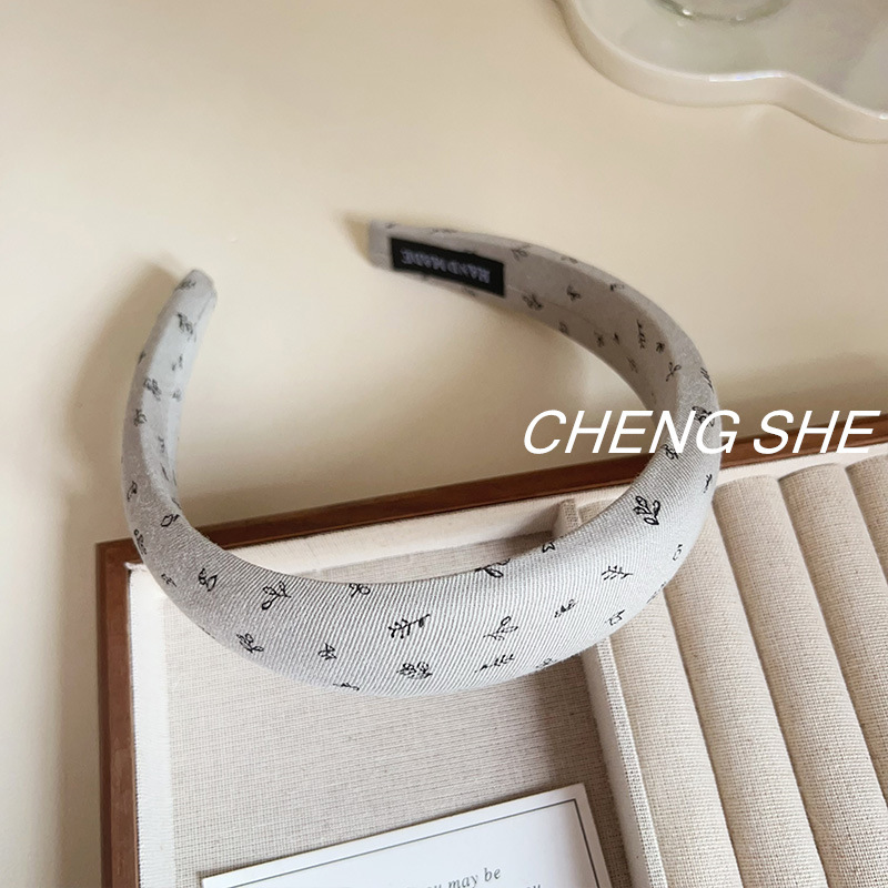 2025新款小清新洋气百搭发箍女生增高颅顶海绵发箍碎花树叶头箍|undefined