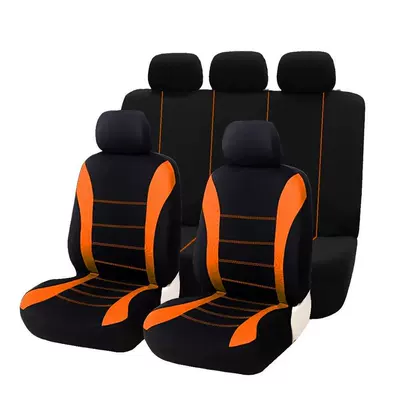 Universal seat cover, Southeast Asia - orange-2-piece-set-single-seat