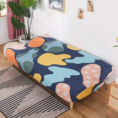 Cross-border printed sofa cover, sofa cushion cover, all-inclusive no armrest folding sofa bed universal cover cushion set