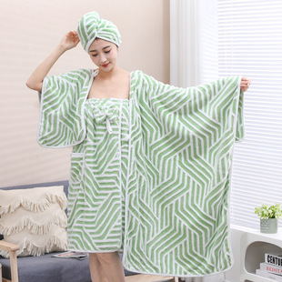 Coral Fleece Jacquard Towel suit Soft Bath Breast Wrap Bath Towel Household Extra Large Thickened Water Absorbent Bath Towel Bath Towel