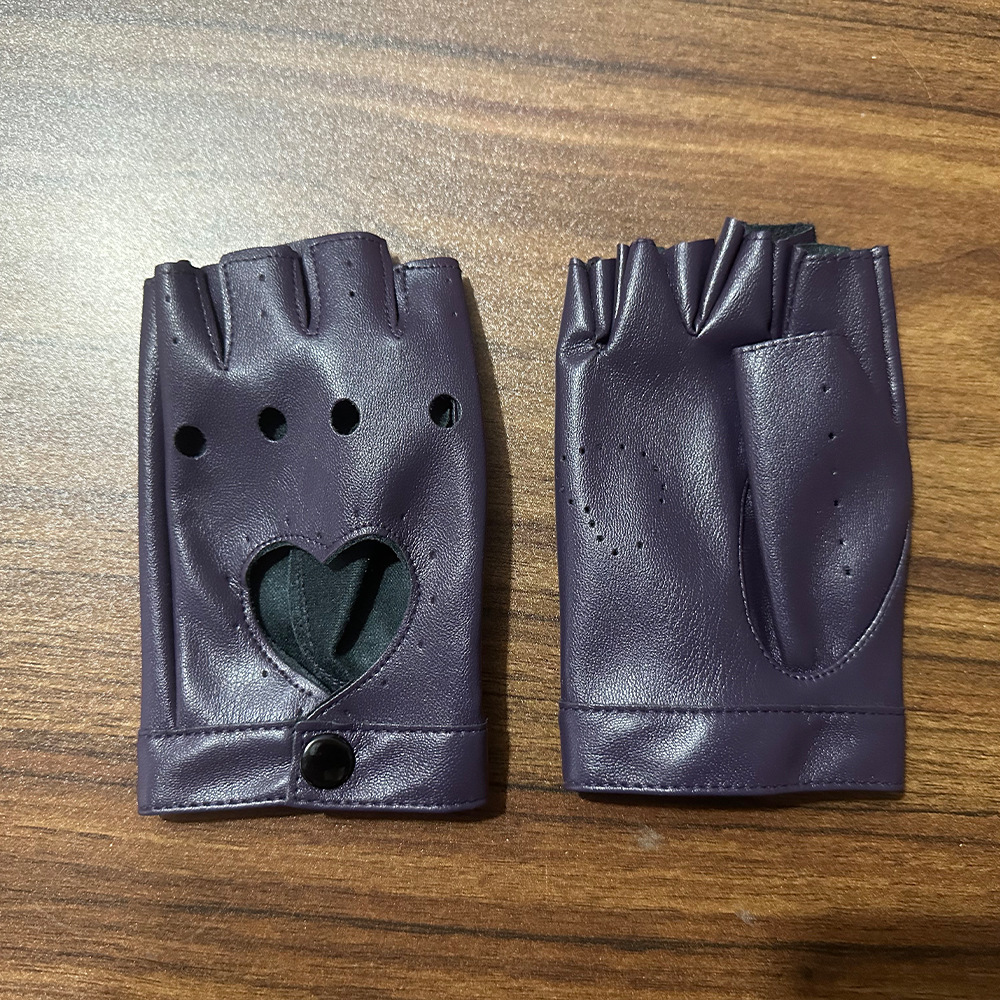 Guantes de baile de las mujeres hip hop punk etapa rendimiento trueno medio dedo guantes discoteca fotografía pu cuero baile guantes image 18