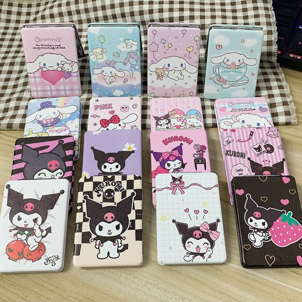 Новое зеркало Yugou Dog Kuromi двустороннее складное косметическое, бутик, маленькое зеркало, прямые поставки с фабрики