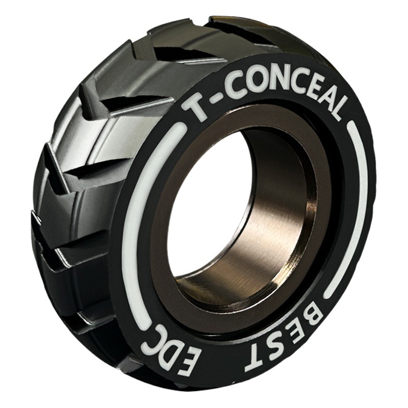 Descompresión transfronteriza juguete artefacto anillo de acero inoxidable EDC juguete descompresión anillo al por mayor pop moneda dedo Gyro