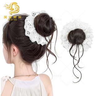 New wig Korean lace lace long beard ball head gentle temperament style natural fluffy hair volume atmosphere