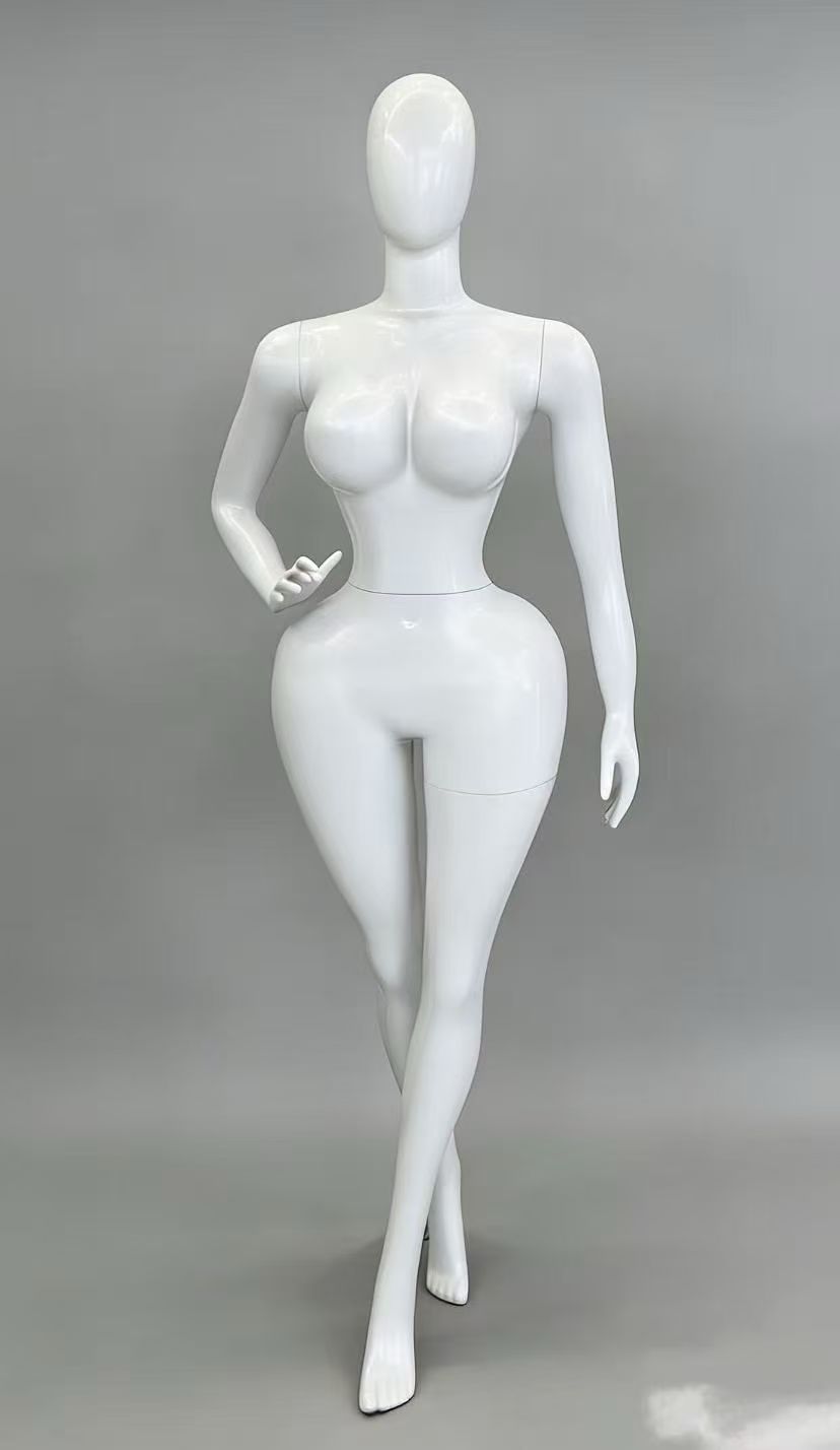 Maniquí Femenino de Cuerpo Completo de Plástico Galvanizado para Tiendas de Ropa y Escaparates