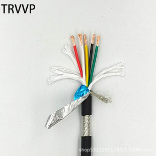 Trvvp Encoder High Flexible Drag Chain Shielded 5*0.75 Square Bend-Resistant Oxygen-Free Copper Signal Control Cable