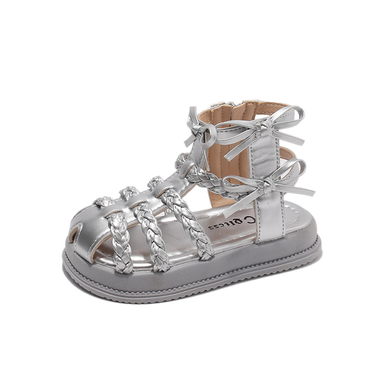 Sandálias infantiles verano 2026 nueva moda de niñas versátil con suela suave zapatos princesa zapatos de arco de niñas zapatos individuales image 6