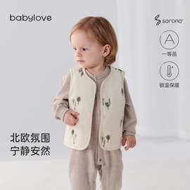 [清仓特惠]babylove宝宝马甲秋冬款加厚保暖无袖上衣百搭小坎肩