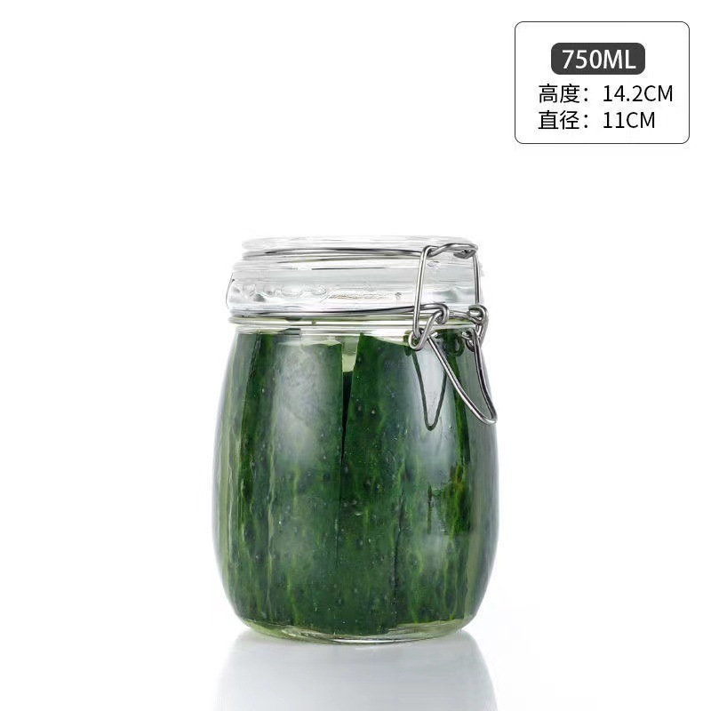 加厚玻璃密封罐食品级蜂蜜储物罐保鲜空瓶泡酒腌泡菜坛子家用|undefined