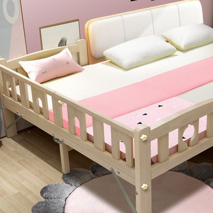 子供用ベッド 男の子用シングルベッド 女の子用プリンセスベビーベッド 大型ベッドと連結可能 拡張ベッドサイドベッド ガードレール付き安全ベッド|undefined