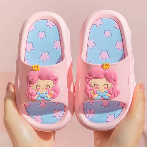 Children's summer slippers for girls cartoon cute indoor soft-soled non-slip bathroom baby boy slippers with poop feeling