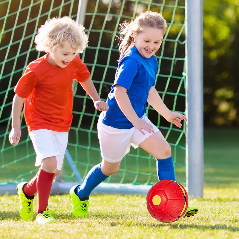Niños elásticos pisar bola deformación UFO plato volador bola deformación bola luz padres-hijos al aire libre bola elástica juguete frisbee