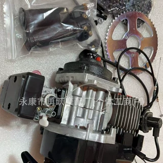 迷你摩托车二冲程49CC手拉启动汽油机ATV小四轮小跑车发动机套装