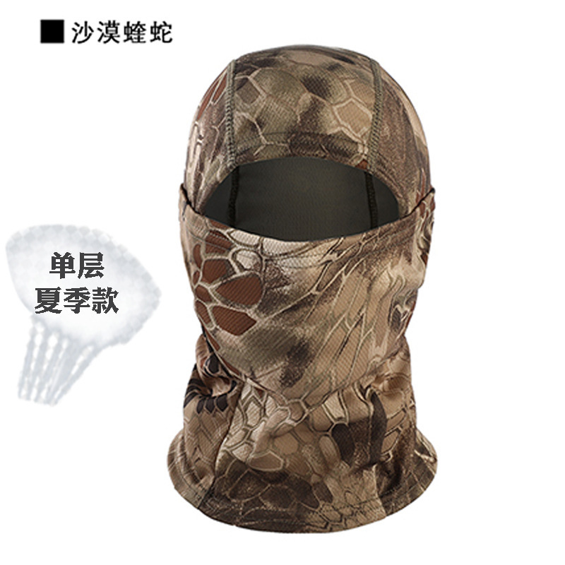 Cuello de camuflaje, casco de ciclismo de verano, pañuelo frío, babero a prueba de polvo, protector solar para hombres, máscara de pesca, cubierta facial