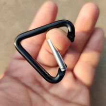 铝合金登山扣等边三角型钥匙扣三角形挂扣小号迷你扣黑色银色挂钩