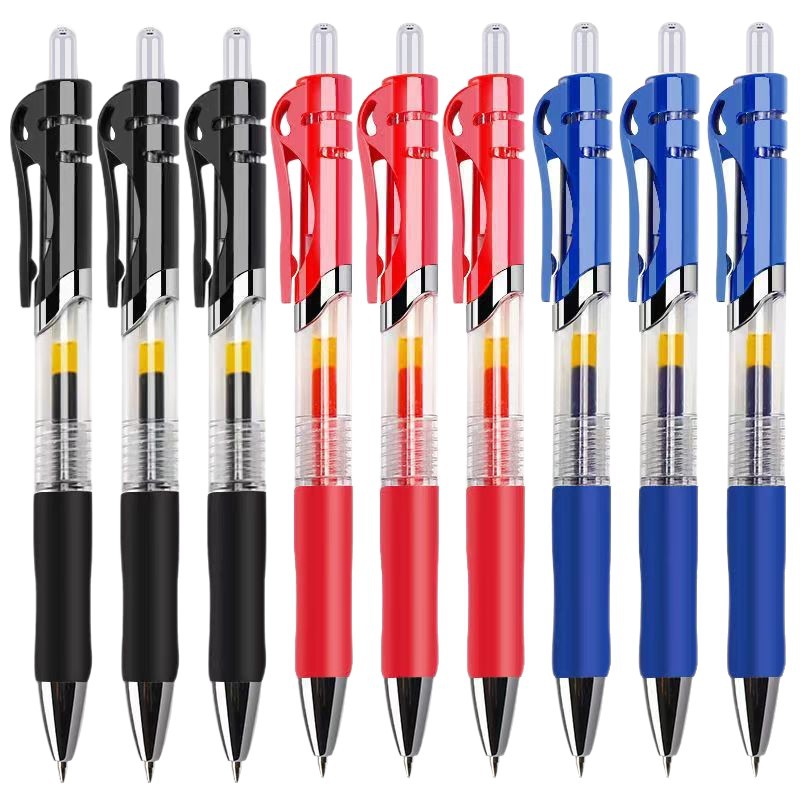 Prensa publicidad gel pluma K35 gel pluma prensa Impresión logotipo Rojo Azul Negro 0,5mm recarga