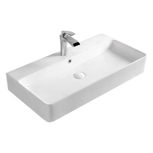 Oversized ceramic table basin rectangular wash basin large size wash basin bathroom single basin wall-mounted basin