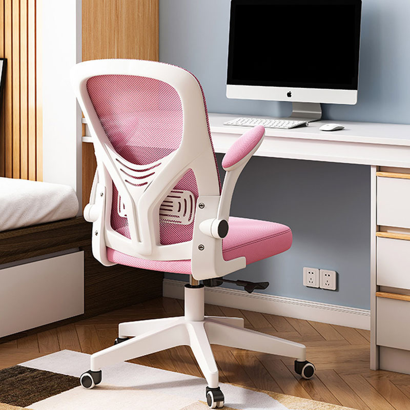 Silla de oficina ergonómica, altura ajustable simple, adecuada para estudio, largas jornadas sentado, uso en oficina y hogar, respaldo cómodo, tela de malla transpirable.