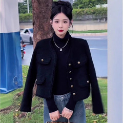 高端粗花呢短外套女25春秋新款法式小众小香复古风高级感气质上衣