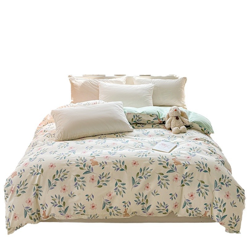 Nuevos productos de algodón único 180 × 200x230 estudiantes de dibujos animados dobles 100 algodón puro cubierta de edredón 1.5m mayorista