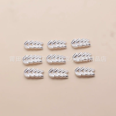 Factory Direct Sale 999 Pure Silver Double-Row Wheat Ear Spacer Beads DIY Beaded Braided Red String Bracelet 3D Hard Silver Accessories