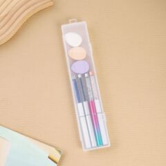 部品箱長条収納箱電気コテ延長部品箱プラスチック透明箱水チョーク画筆部品箱