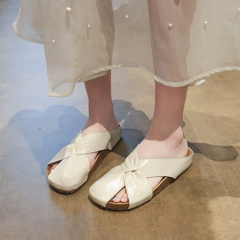 Женские полутапочки Birkenstock Baotou, лето 2025, новые дышащие сандалии на высокой подошве с юбками для верхней одежды