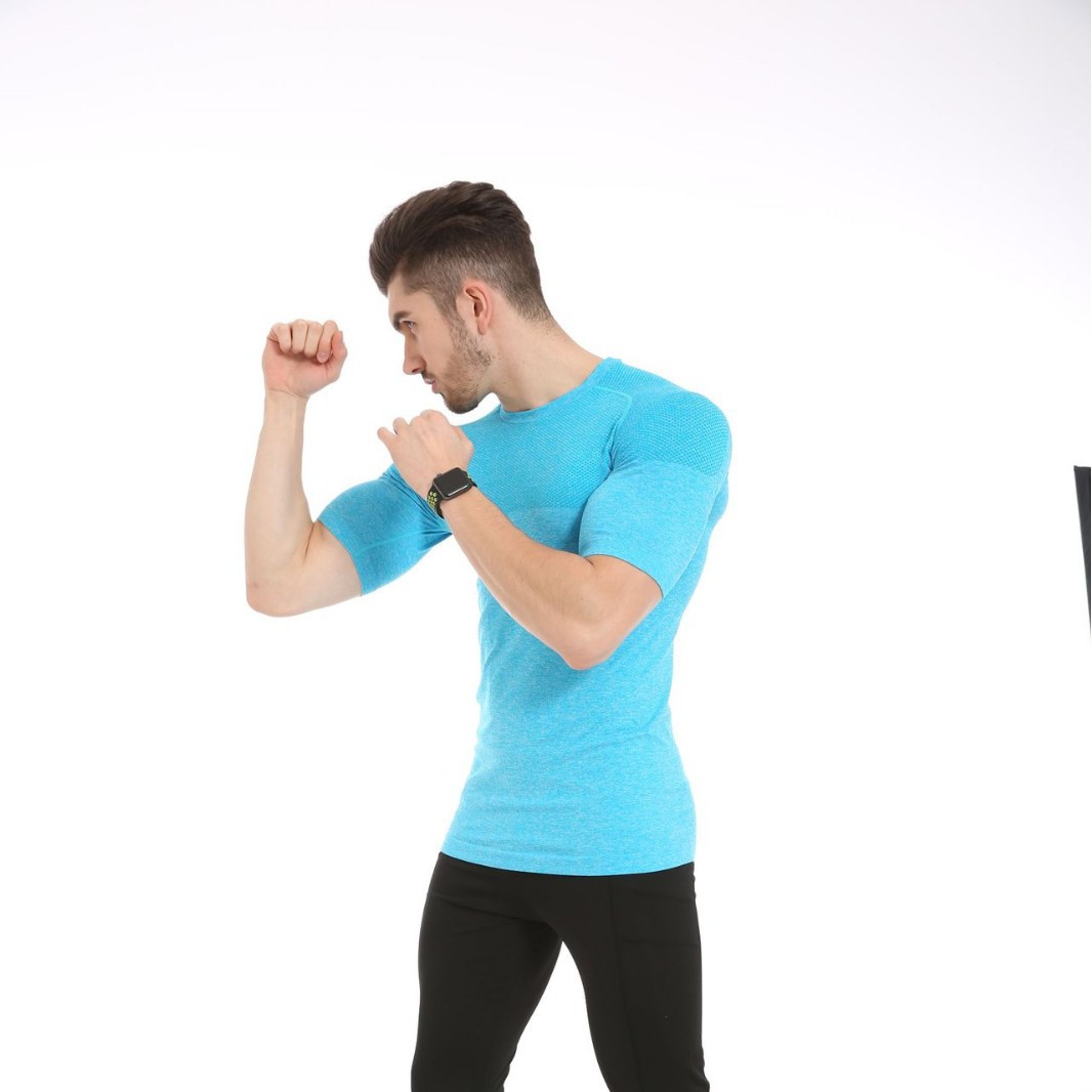 Generic Seamless Quick-Dry T-shirt Blue