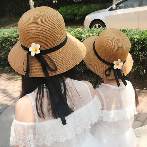 Korean women's summer hats for girls, parent-child fishing hats, beach parent-child bowl hats, sunshade cool hats, sun protection hats
