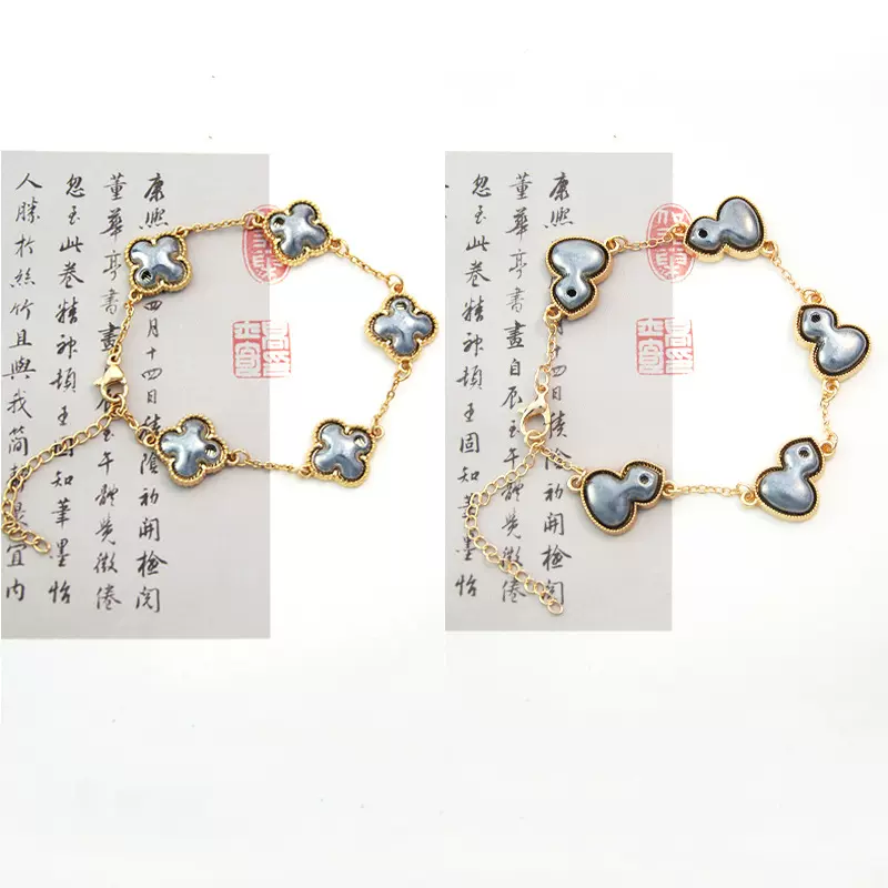 新款高级感四叶草手链五花幸运草手饰轻奢小众饰品配饰