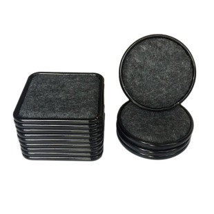 Square Furniture Floor Blanket Protective Mat Metal Aluminum Leather Sliding Caster Cup Furniture Accessories
