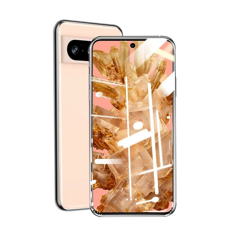 Защитное закалённое стекло (Google) Pixel 8 Pro/8/8A/7/7A/6/6A, глянцевое электропокрытие