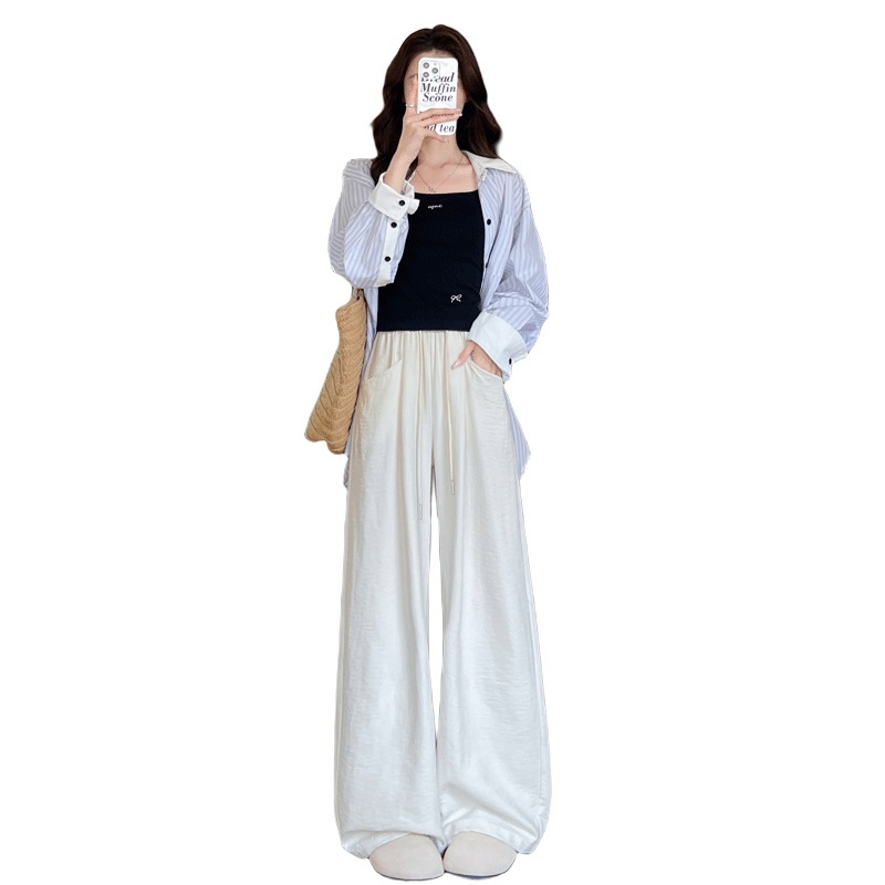 White spring summer trousers
